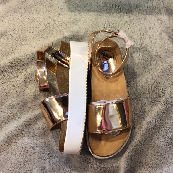 Rose Gold Platform Sandals - Picture 4 of 4